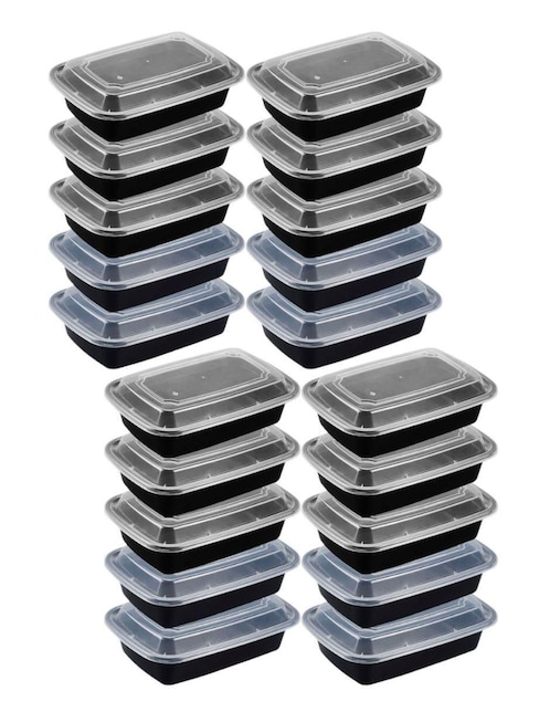 Set contenedores Bluelander de plástico 20 piezas