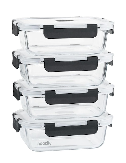 Set contenedores Cookify de vidrio 8 piezas