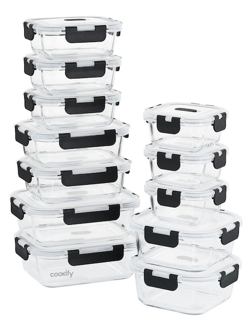 Set contenedores Cookify de vidrio 24 piezas