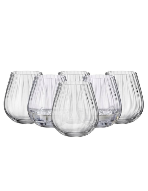Set vasos Bohemia Columba Optic de vidrio con 6 piezas