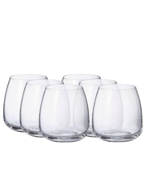 Set vasos Bohemia Anser de vidrio con 6 piezas