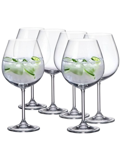 Set de copas para gin Bohemia Colibrí de vidrio