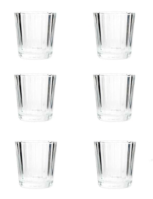 Set de tequileros de vidrio con 6 piezas
