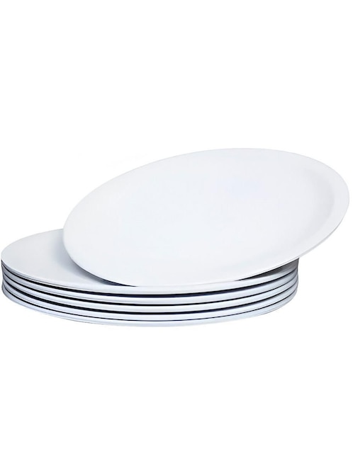 Set Plato postre Vencort de melamina 6 piezas
