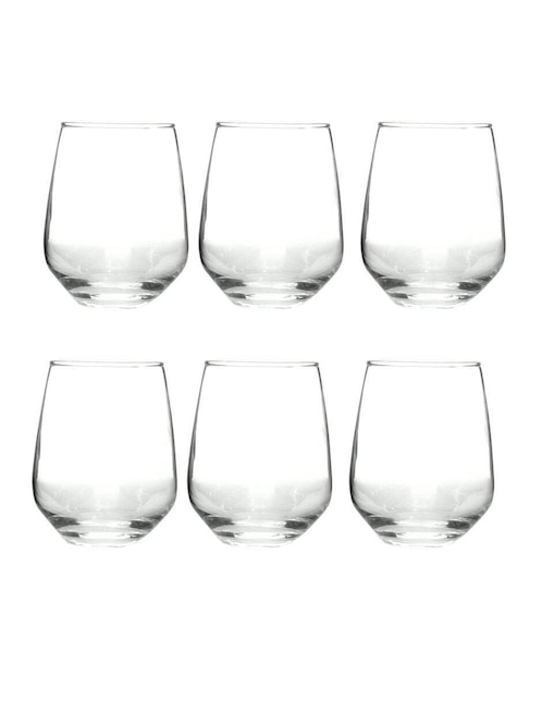 Set vasos Vencort de vidrio con 6 piezas
