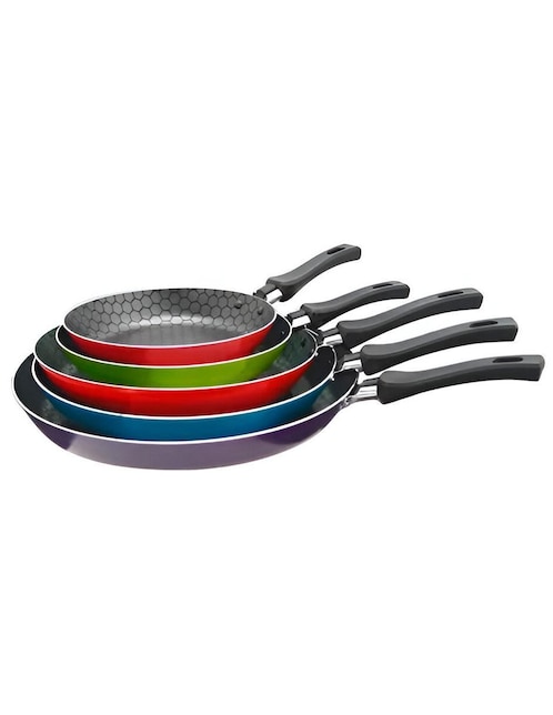 Set de sartenes de aluminio 5 piezas