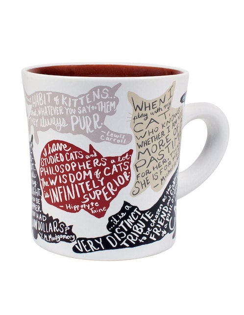 Taza de colección Unemployed Philosophers Guild Gato Cheshire artístico