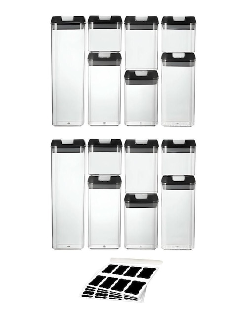 Set contenedores Bluelander de plástico 14 piezas