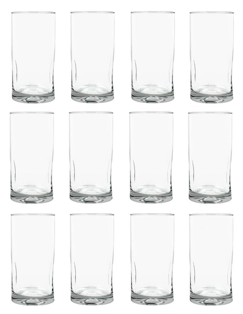 Set de vasos para agua Vencort de vidrio con 12 piezas