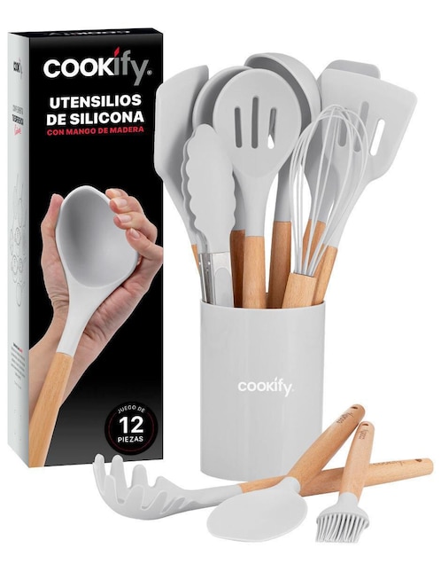 Set utensilios cookify "de" madera