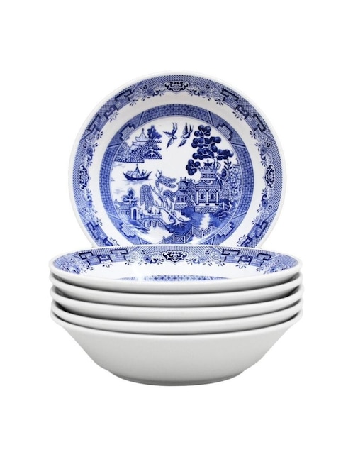 Plato sopa de cerámica 6 piezas
