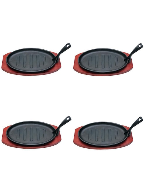 Set de sartenes Vencort de hierro fundido 4 piezas