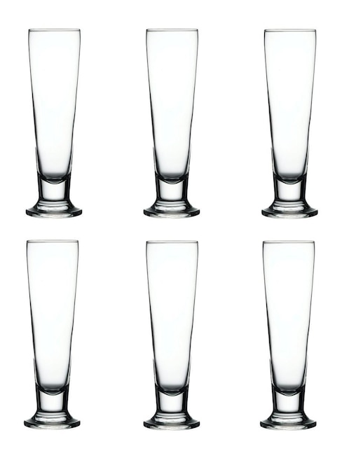 Set vasos cerveceros Pasabahce de vidrio con 6 piezas