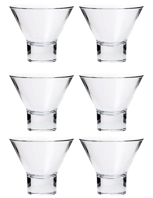 Set vasos Borgonovo Serie V de vidrio con 6 piezas