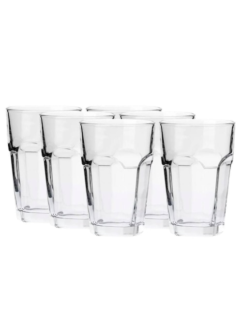 Set vasos Borgonovo San Marco de vidrio con 6 piezas