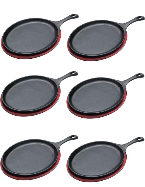 Set de sartenes de hierro fundido 6 piezas