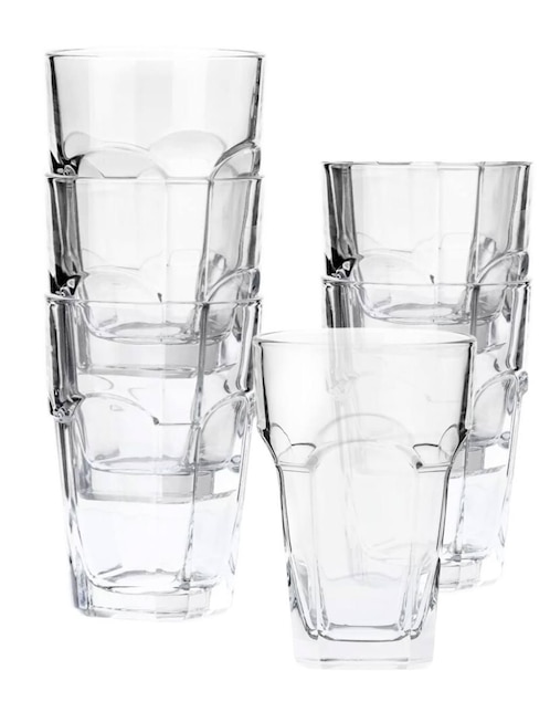 Set vasos Borgonovo San Marco de vidrio con 6 piezas