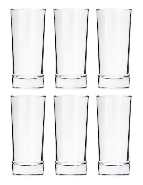 Set vasos Borgonovo Stelvio de vidrio con 6 piezas