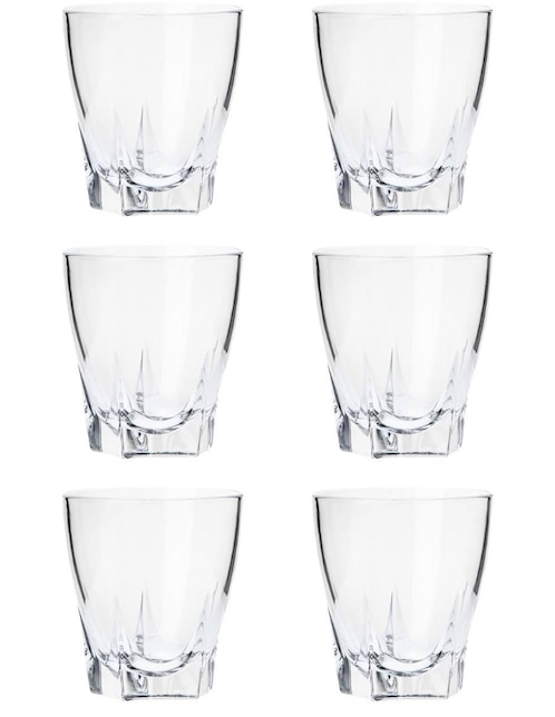 Set vasos Borgonovo Camelot de vidrio con 6 piezas