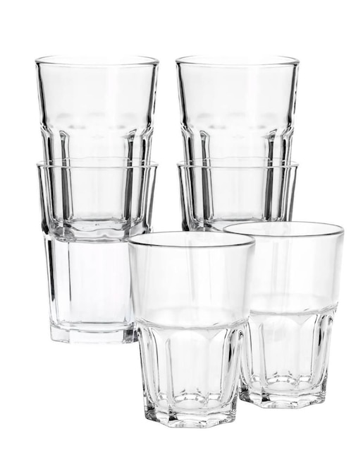 Set vasos London de vidrio con 6 piezas Set vasos London de vidrio con 6 piezas