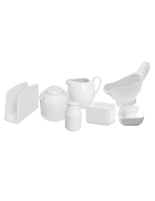 Set servicio de mesa Chefmaker de porcelana para 7 personas