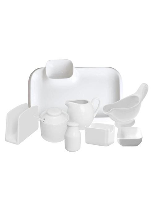 Set servicio de mesa Chefmaker de porcelana para 9 personas