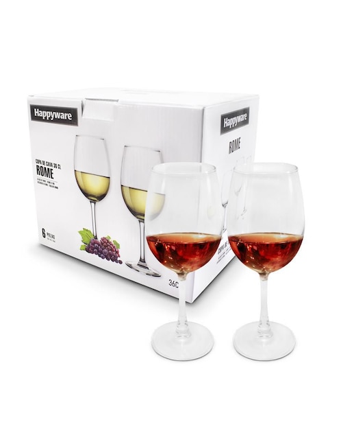Set de copas para vino tinto Idea Nuova de vidrio