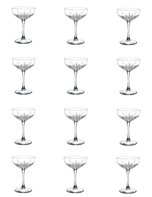 Set de copas para champán Vencort Timeless de vidrio