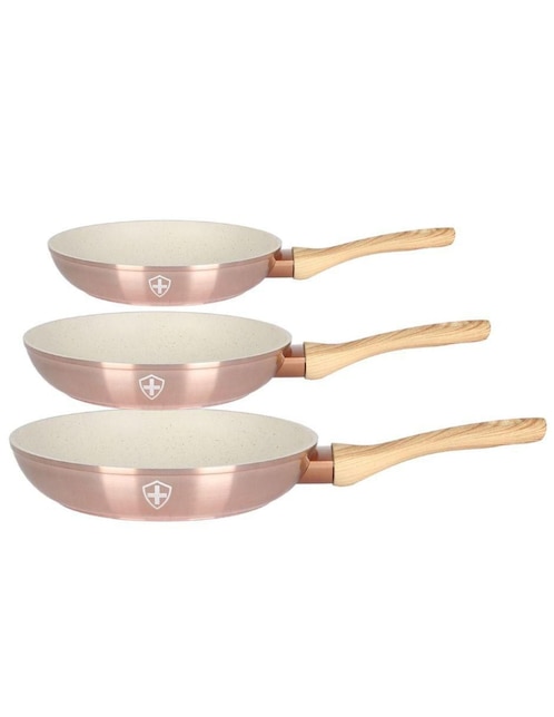 Set de sartenes Swiss Silver de aluminio 3 piezas