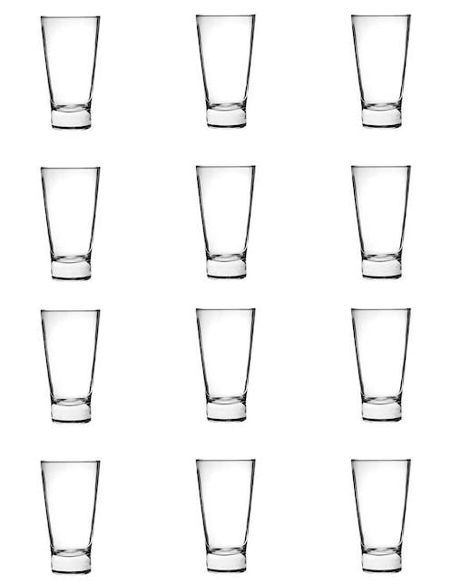 Set vasos cerveceros Cristar de vidrio con 12 piezas