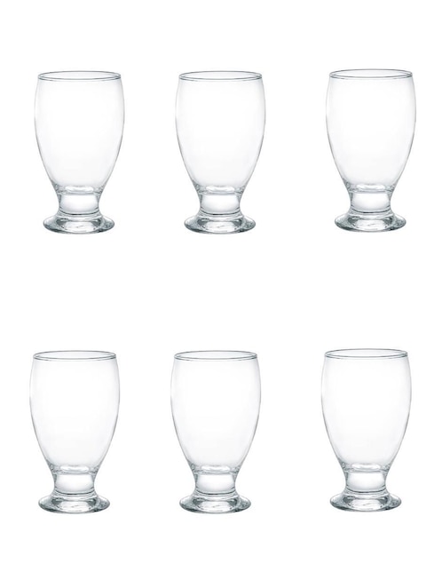 Set vasos Cristar de vidrio con 6 piezas