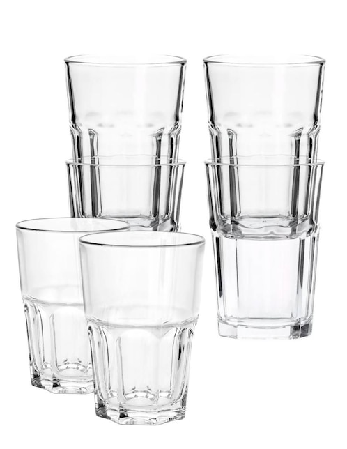 Set vasos Borgonovo London de vidrio con 6 piezas