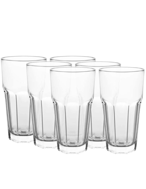 Set vasos Borgonovo London de vidrio con 6 piezas