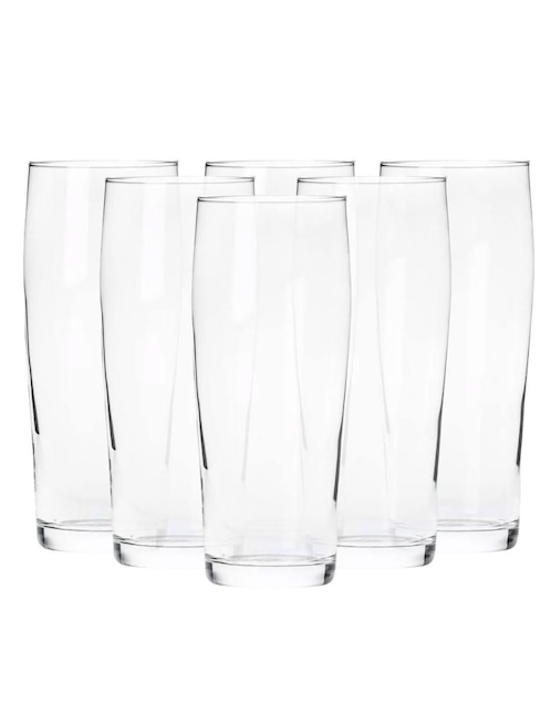 Set vasos Borgonovo Lubeck de vidrio con 6 piezas
