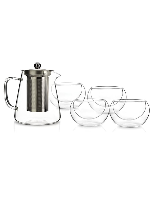 Tetera y taza Wünd vidrio