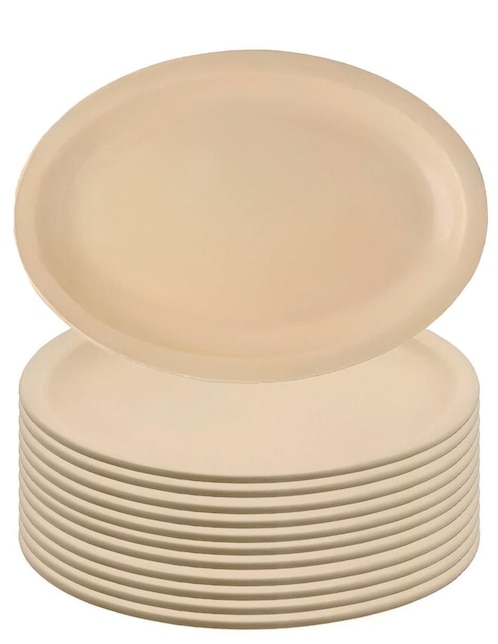 Plato trinche Vencort de melamina 12 piezas