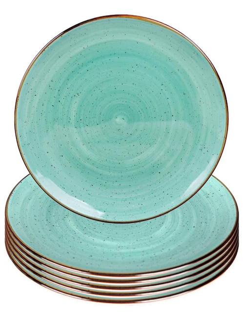 Plato trinche de porcelana 6 piezas