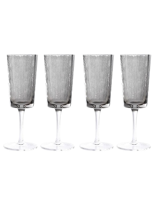 Set de copas para flauta Crown Baccara Mesa de vidrio