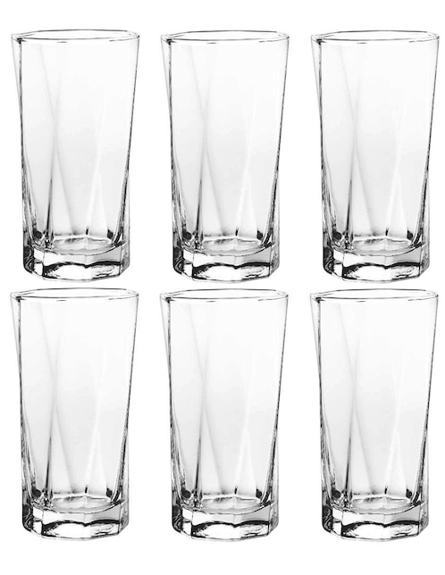 Set de vasos para agua Cristar de vidrio con 6 piezas