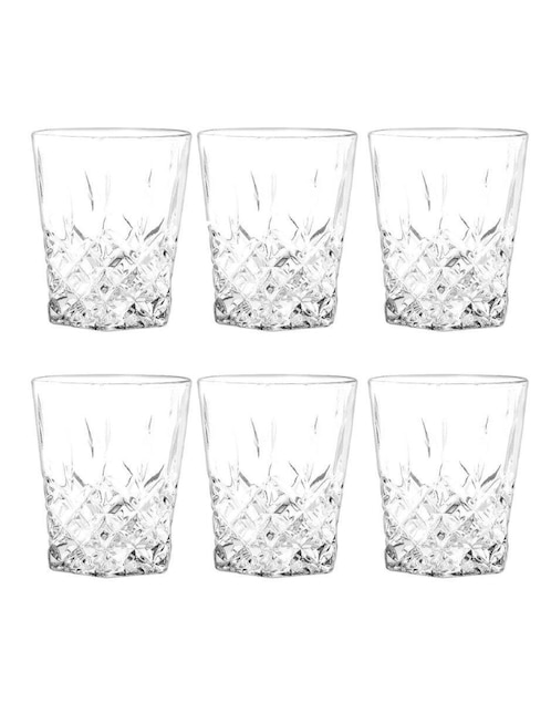 Set vasos Cristar de vidrio con 6 piezas