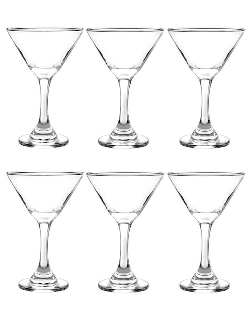 Set de copas para martini Cristar de vidrio