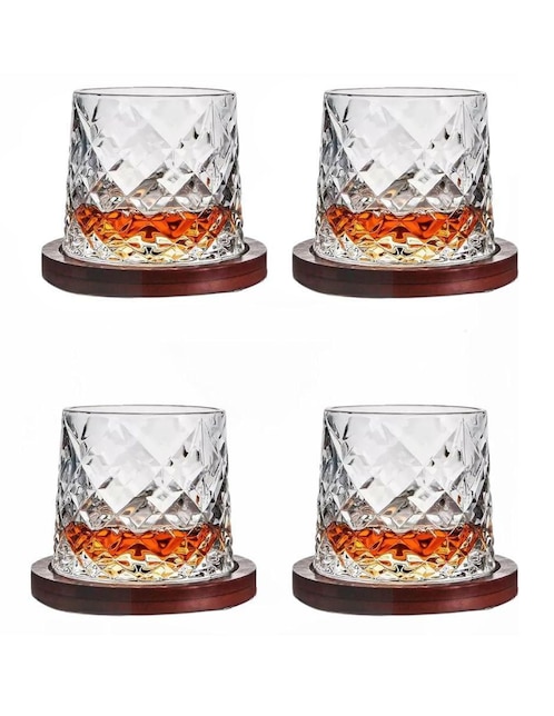 Set de vasos para whisky Lovwish Diamante de cristal con 8 piezas