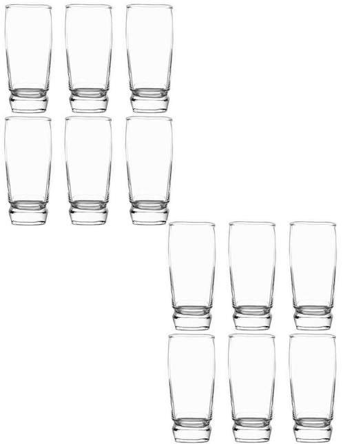 Set vasos Cristar de vidrio con 12 piezas