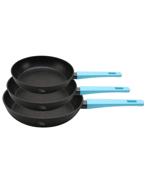 Set de sartenes Cooks Master Greblon de aluminio 3 piezas