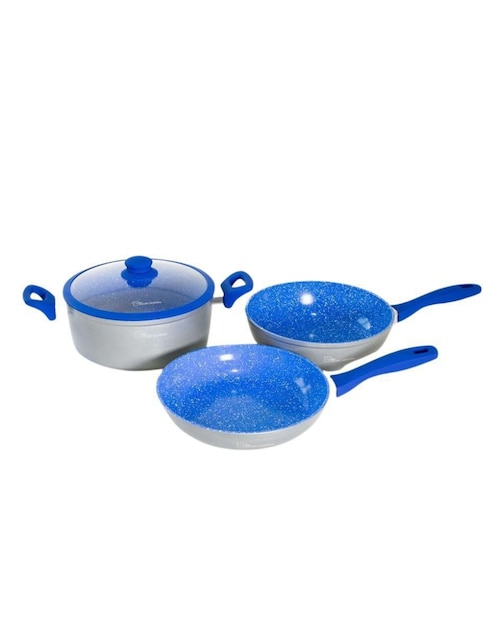 Batería de cocina Cooks Master de aluminio antiadherente cerámica 4 piezas