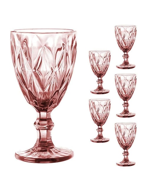 Set de copas para vino Vizcaina Libia de vidrio