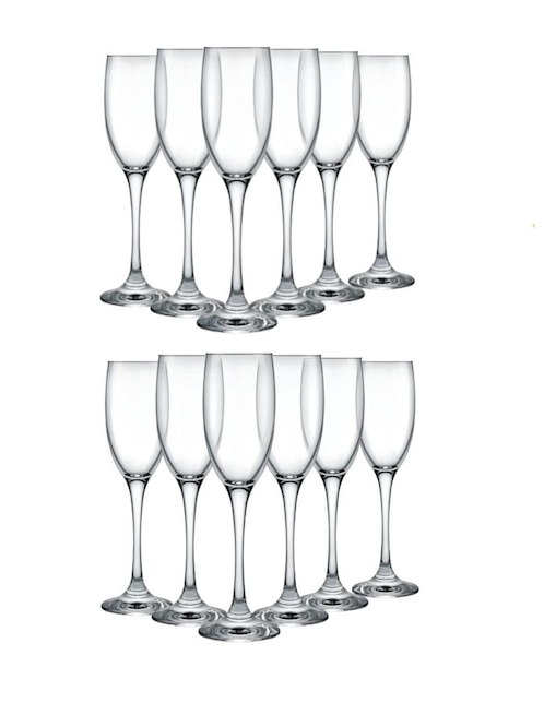 Set de copas para flauta Wünd de vidrio
