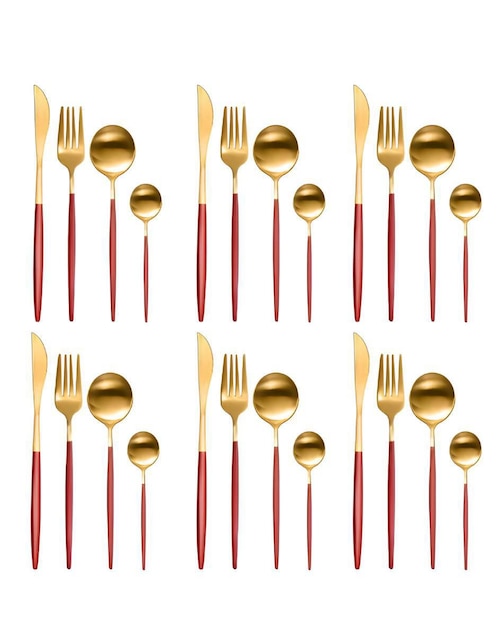 Set cubiertos de acero inoxidable 24 piezas 1