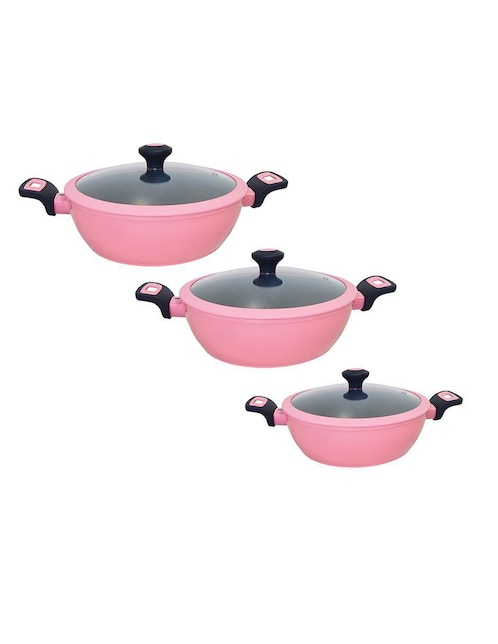 Batería de cocina Foode FDE-03009 de aluminio forjado antiadherente cerámica 6 piezas