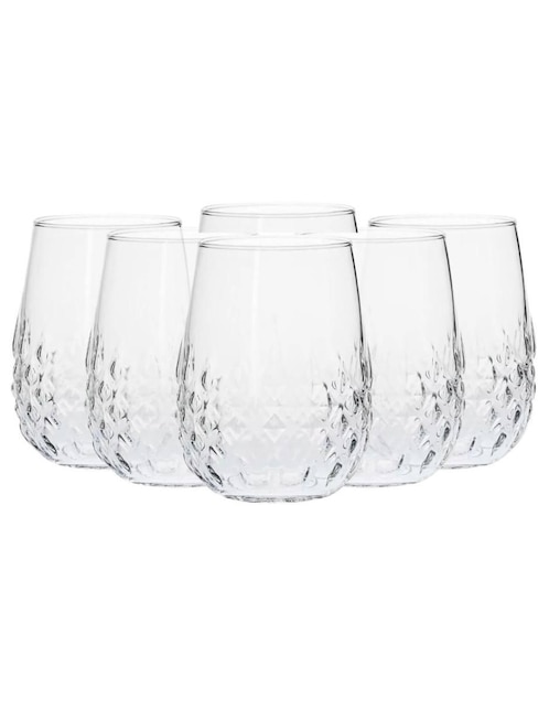 Set vasos Borgonovo Gaudi de vidrio con 6 piezas